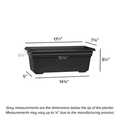 18" Flower Box Planter & Tray