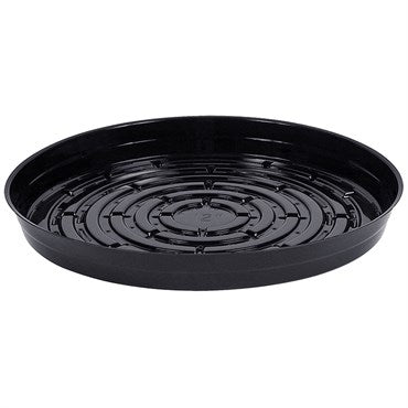 Curtis Wagner Plastics Black Vinyl Deep Plant Saucer