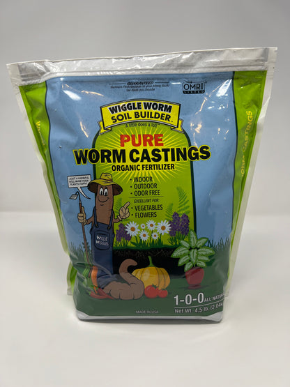 Wiggle Worm Soil Builder™ Pure Worm Castings Organic Fertilizer 4.5 lb bag