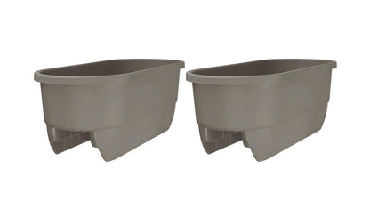 24" On-Rail Deck & Fence Planters (Set of 2)